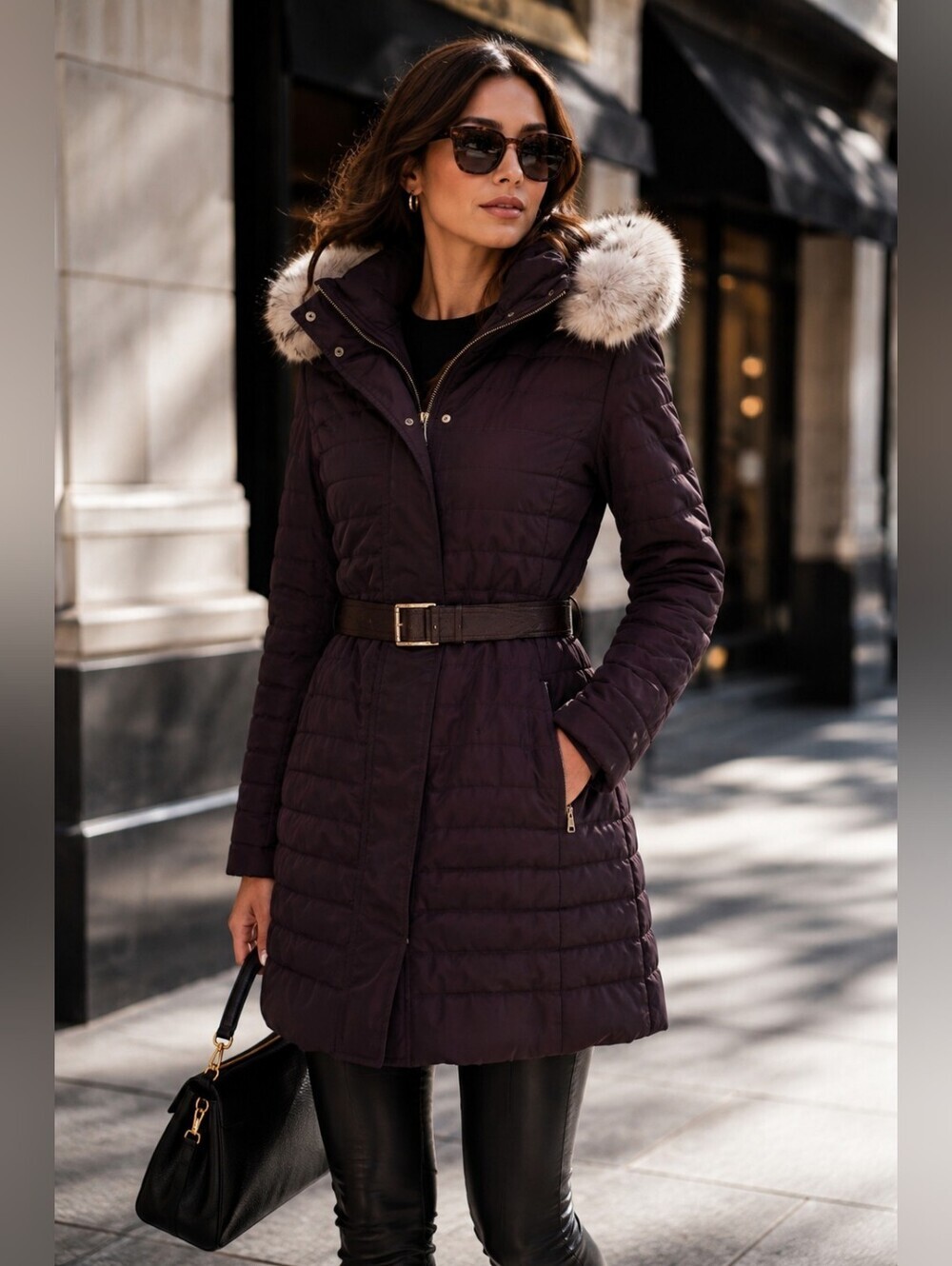 GORSKI Apres-Ski Fur-Trim Belted Jacket